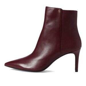Michael Kors Alina Flex Womens Bootie Burgundy Leather Side Zipper Boots